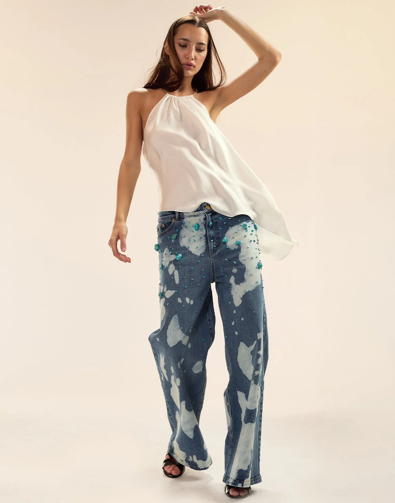 Cynthia Rowley Talita Silk Blouse - White - Image 3