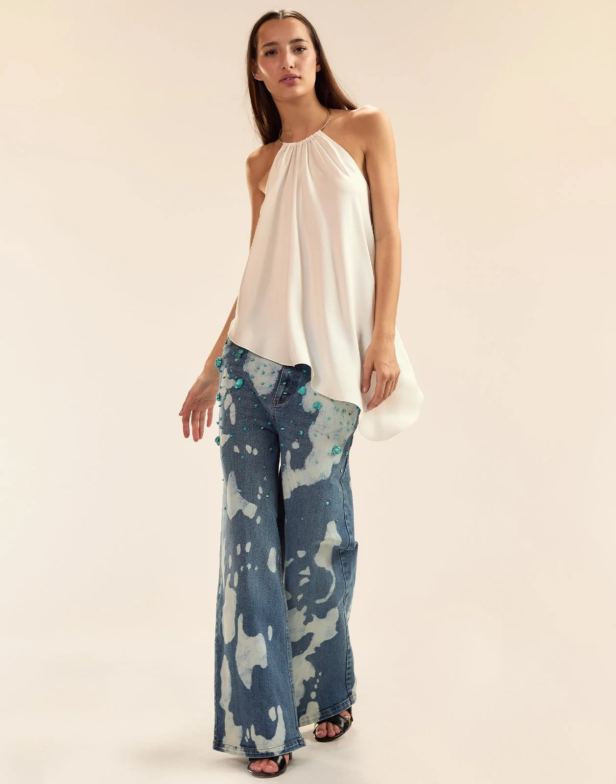 Cynthia Rowley Talita Silk Blouse - White - Image 4