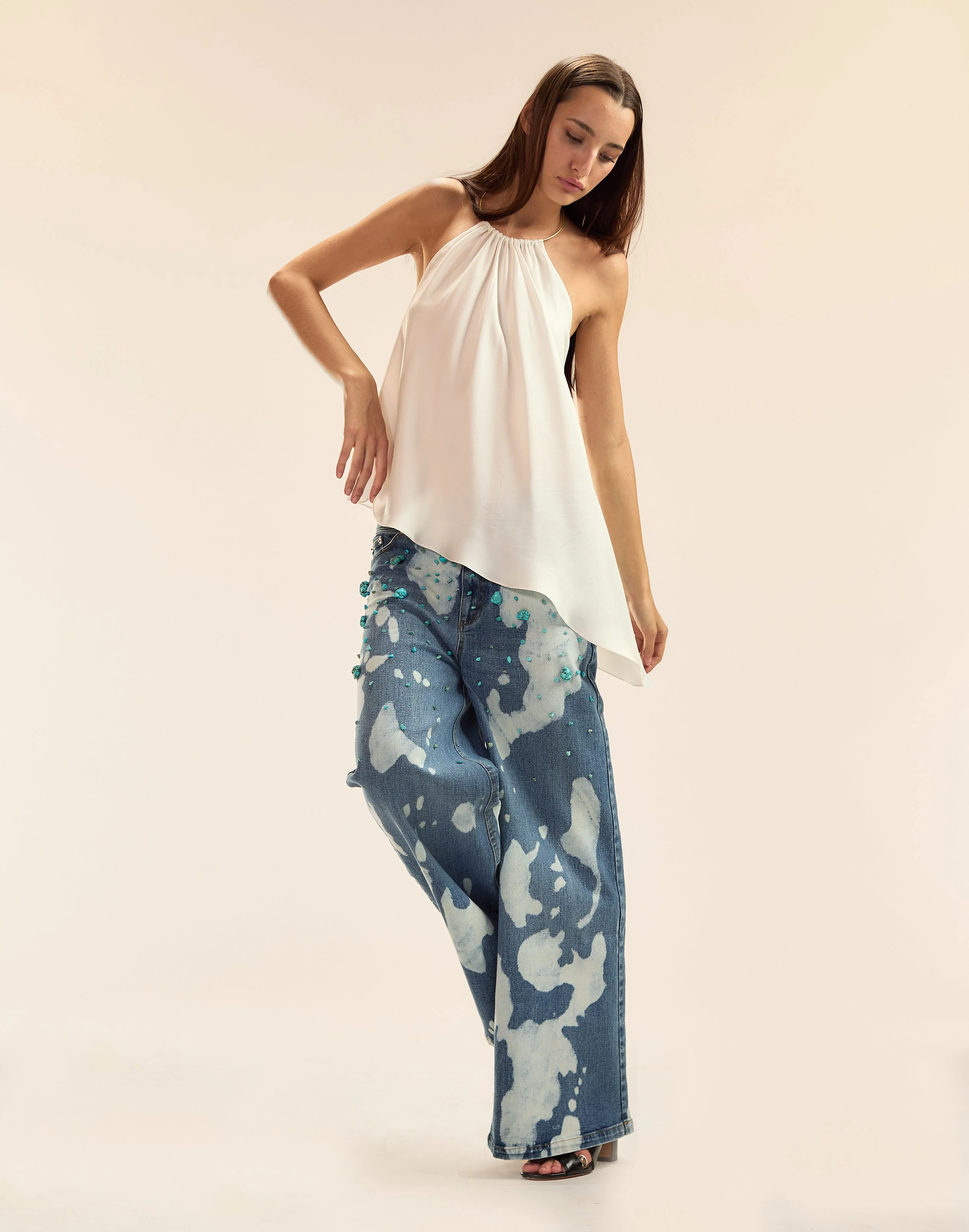 Cynthia Rowley Talita Silk Blouse - White - Image 5