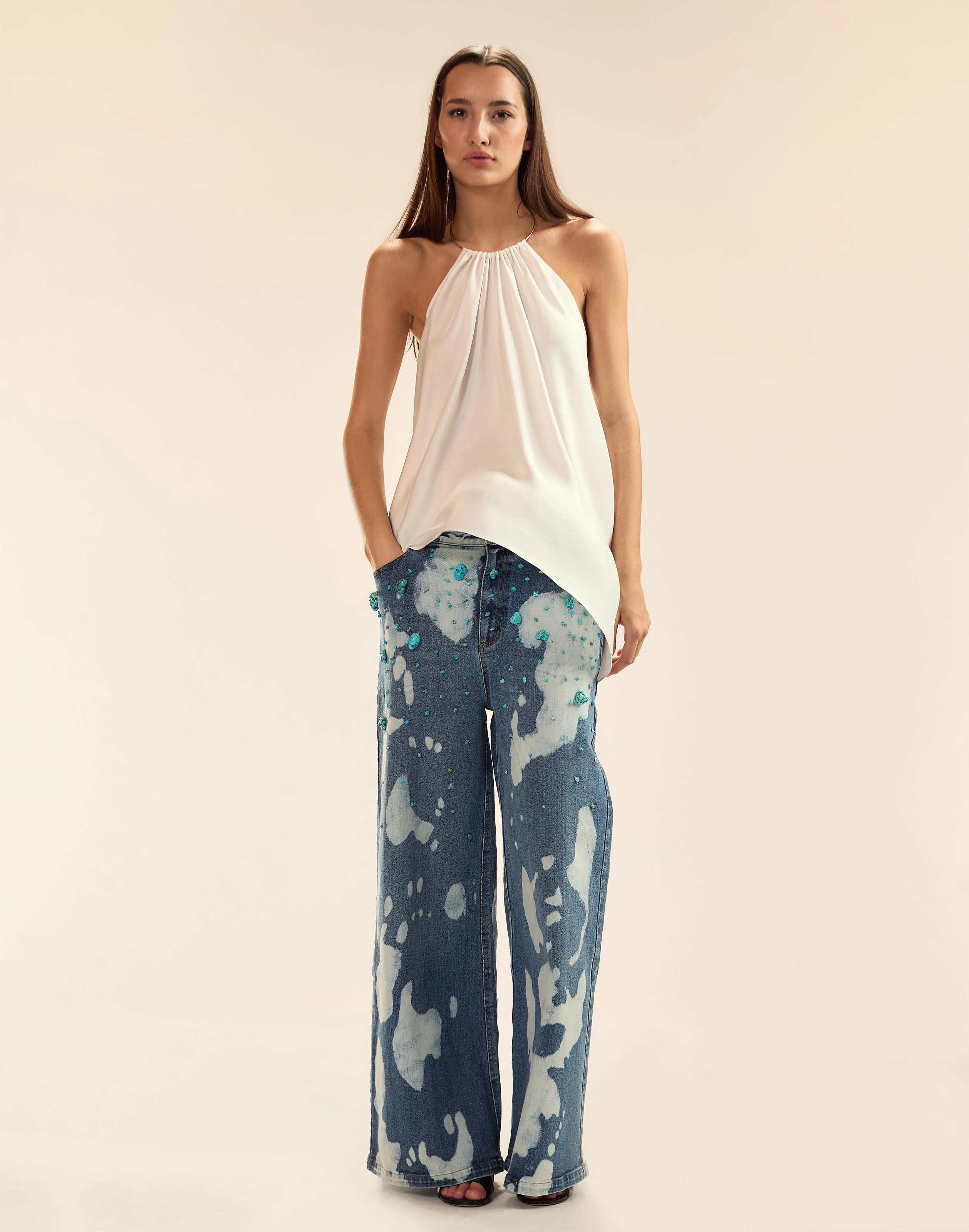 Cynthia Rowley Talita Silk Blouse - White - Image 6