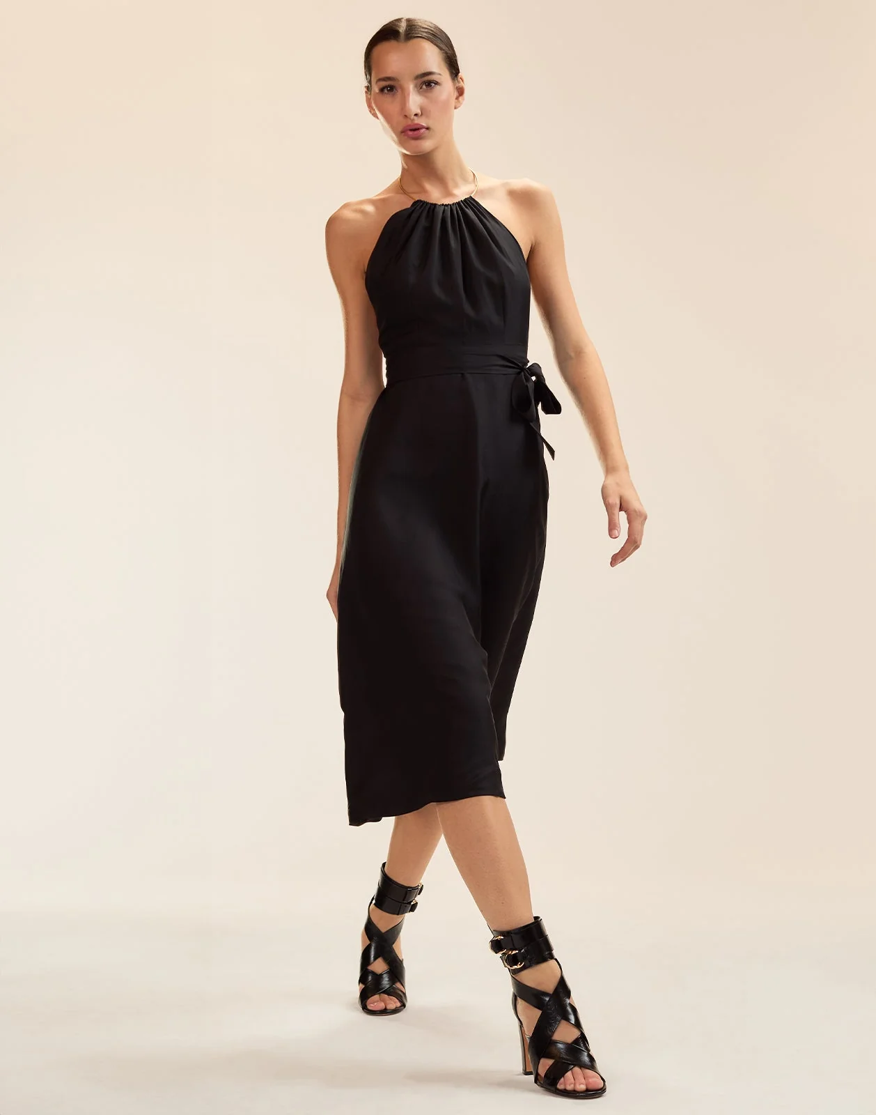 Cynthia Rowley Talita Silk Wrap Dress - Black - Image 4
