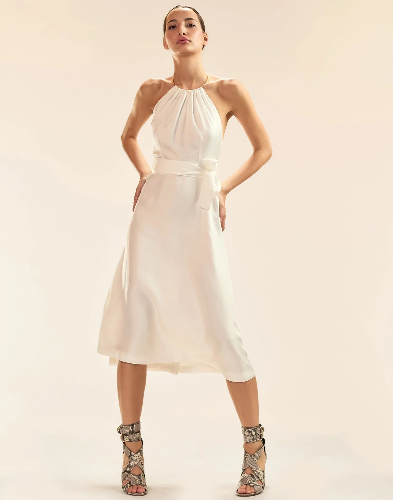Cynthia Rowley Talita Silk Wrap Dress - White