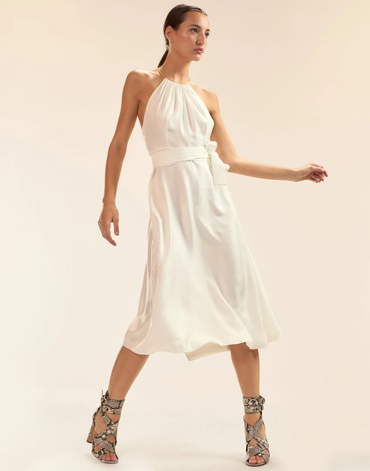 Cynthia Rowley Talita Silk Wrap Dress - White - Image 2