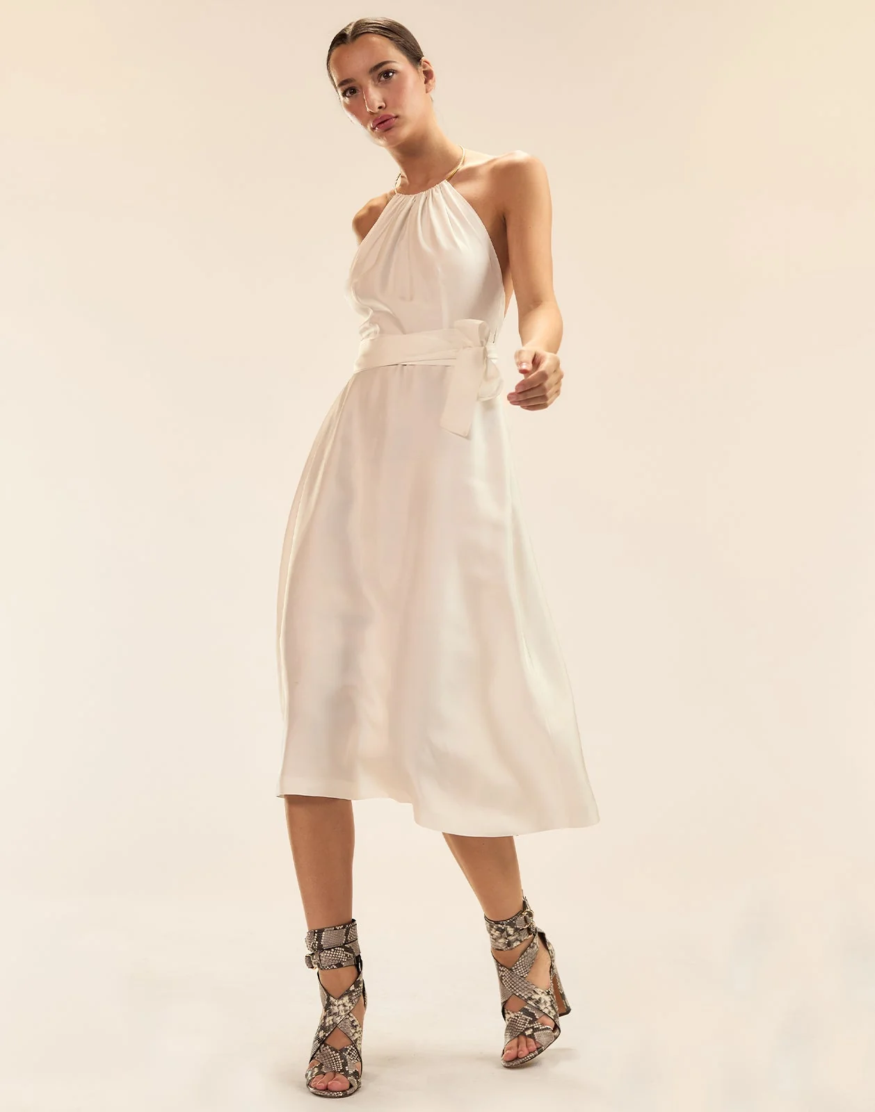 Cynthia Rowley Talita Silk Wrap Dress - White - Image 4
