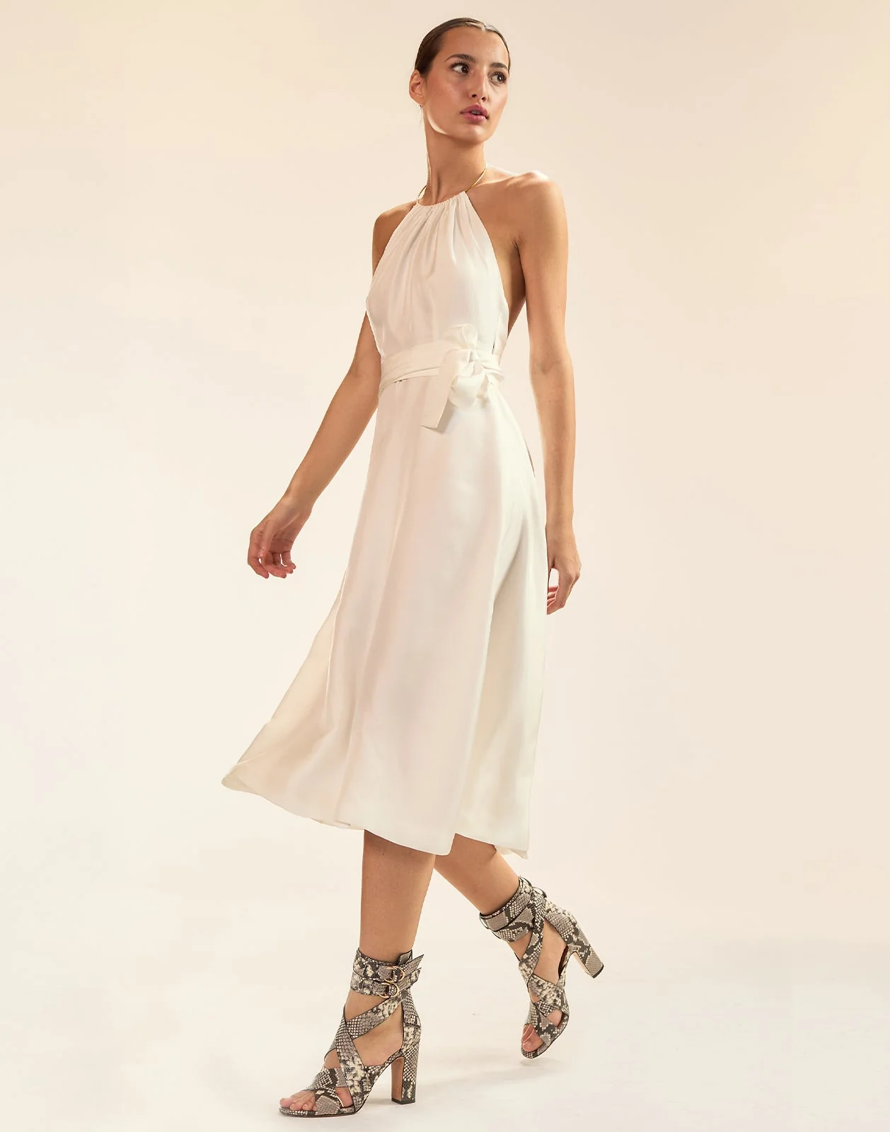 Cynthia Rowley Talita Silk Wrap Dress - White - Image 5