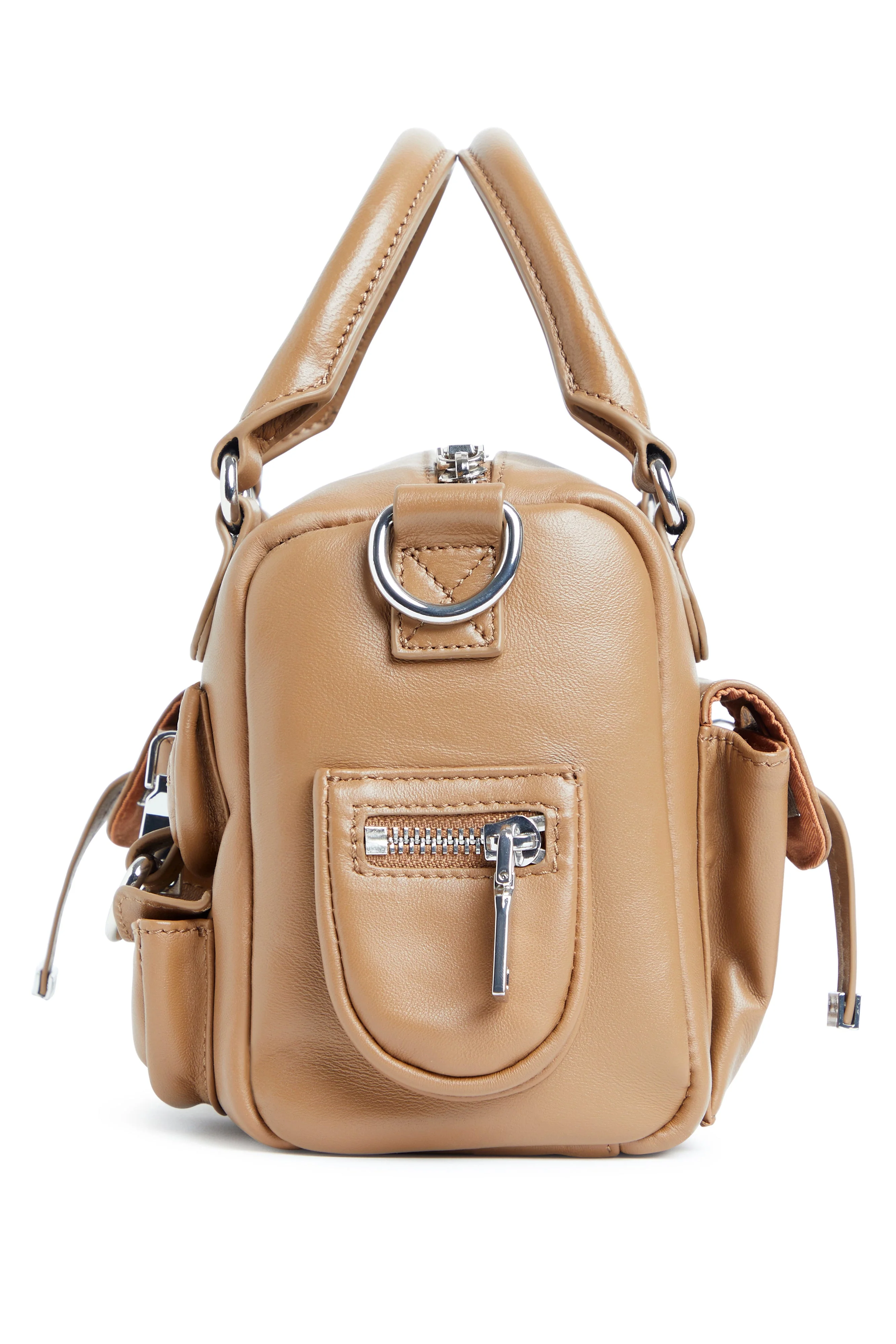 Cynthia Rowley Mini Leather Cargo Bag - Brown - Image 2