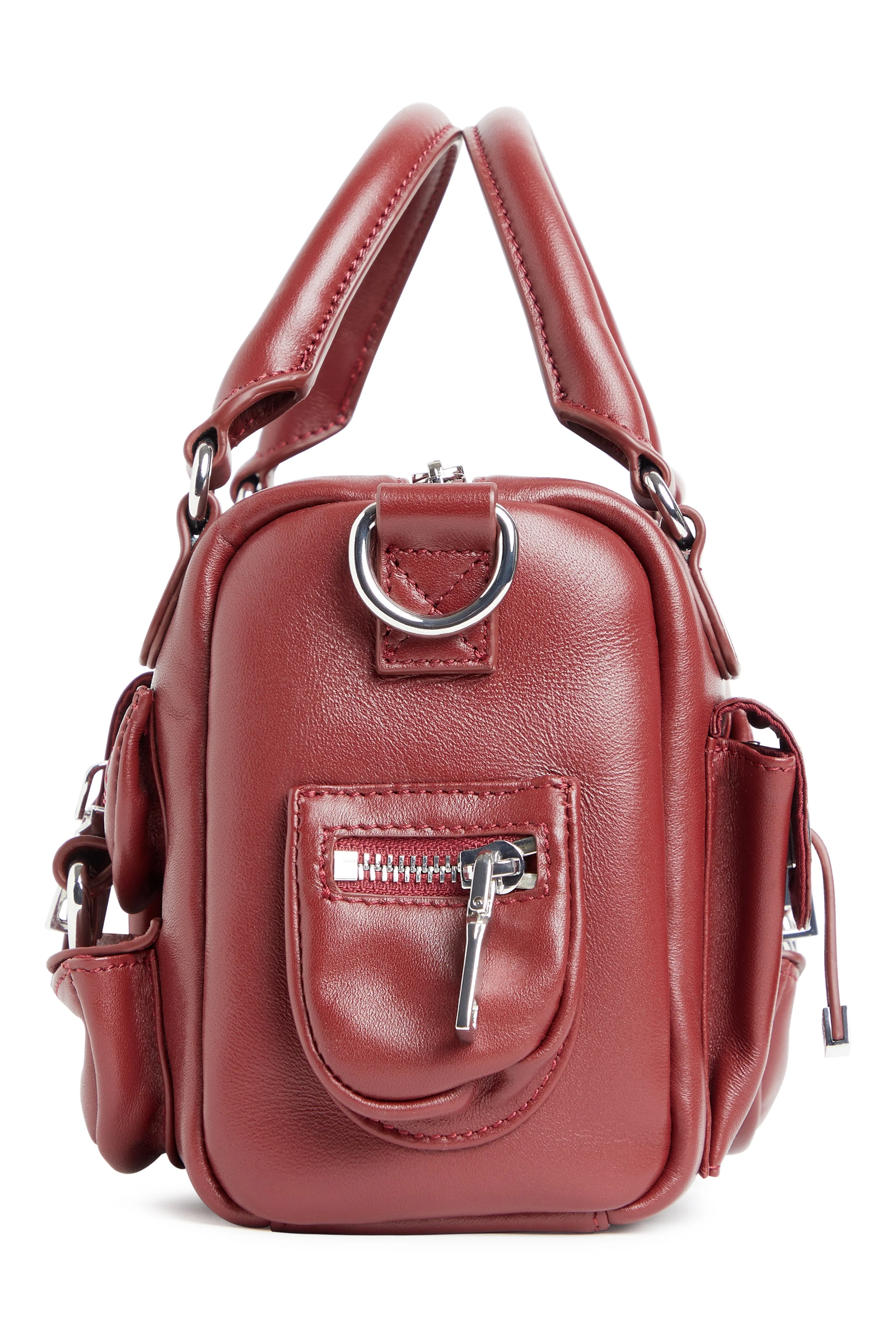 Cynthia Rowley Mini Leather Cargo Bag - Oxblood - Image 2
