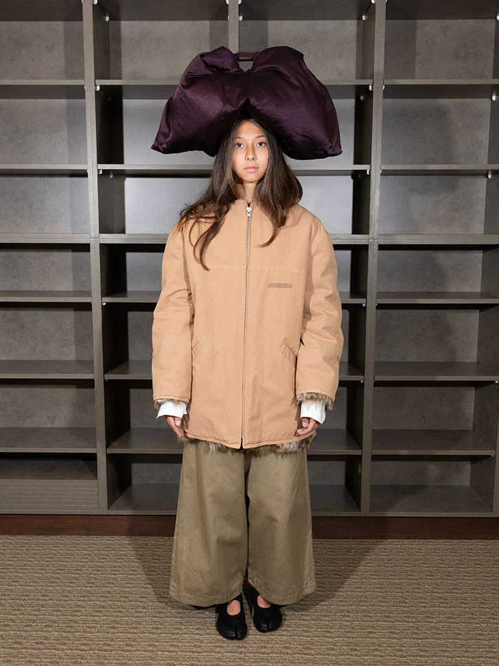 MM6 Maison Margiela Japanese Draped Tote Bag - Aubergine - Image 3