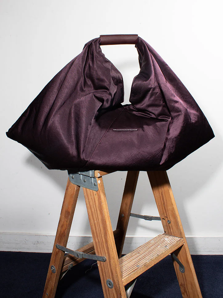 MM6 Maison Margiela Japanese Draped Tote Bag - Aubergine - Image 6