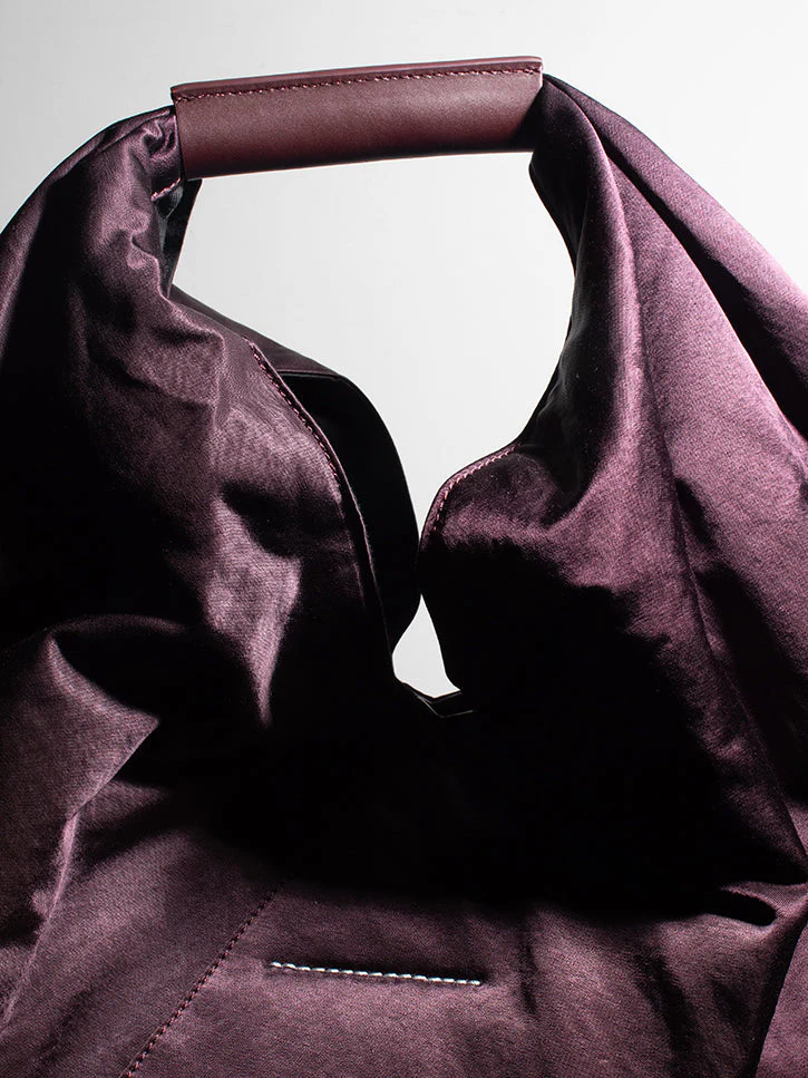 MM6 Maison Margiela Japanese Draped Tote Bag - Aubergine - Image 7