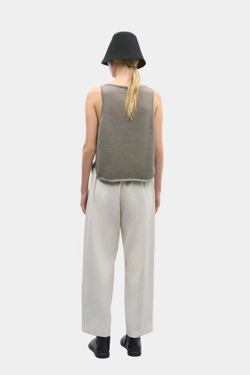 Cordera Boat-Neck Waistcoat - Taupe - Image 3