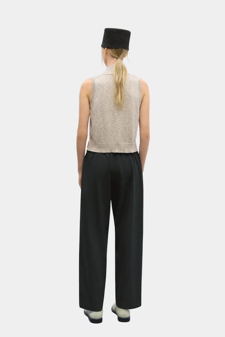Cordera Flecked Cotton Vest - Natural - Image 3
