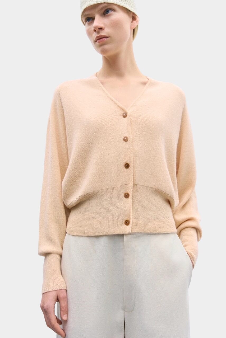Cordera Merino Cashmere Cardigan - Peach - Image 2
