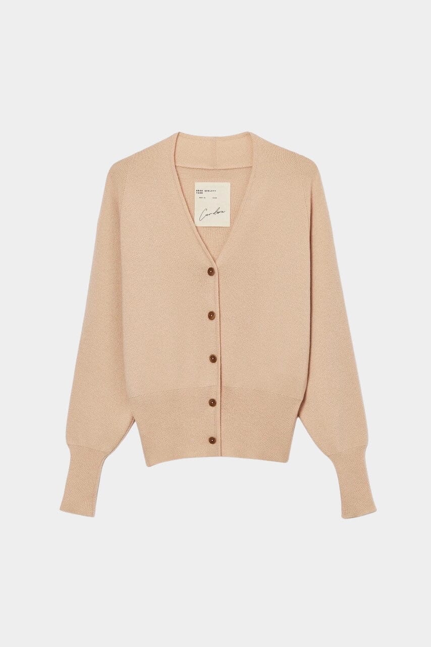 Cordera Merino Cashmere Cardigan - Peach - Image 4