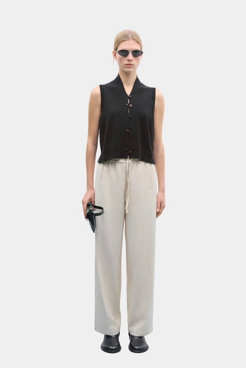 Cordera Merino Wool Waistcoat - Black