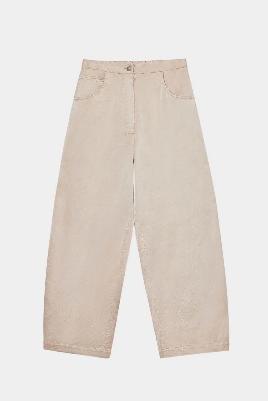 Cordera Satin Curved Pants - Peach - Image 4