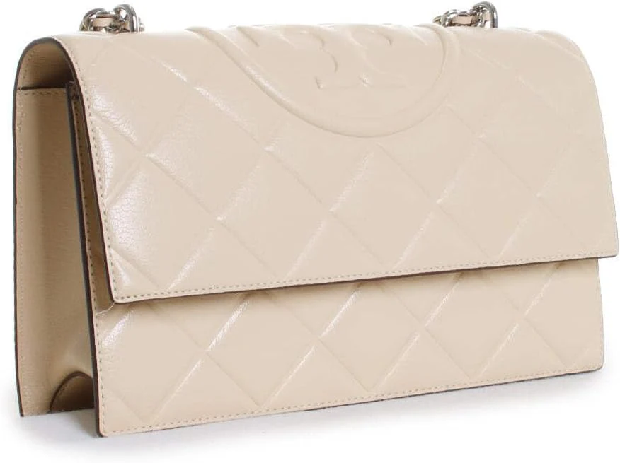 Tory Burch Fleming Shoulder Bag - Vanilla Soft Serve - Image 2