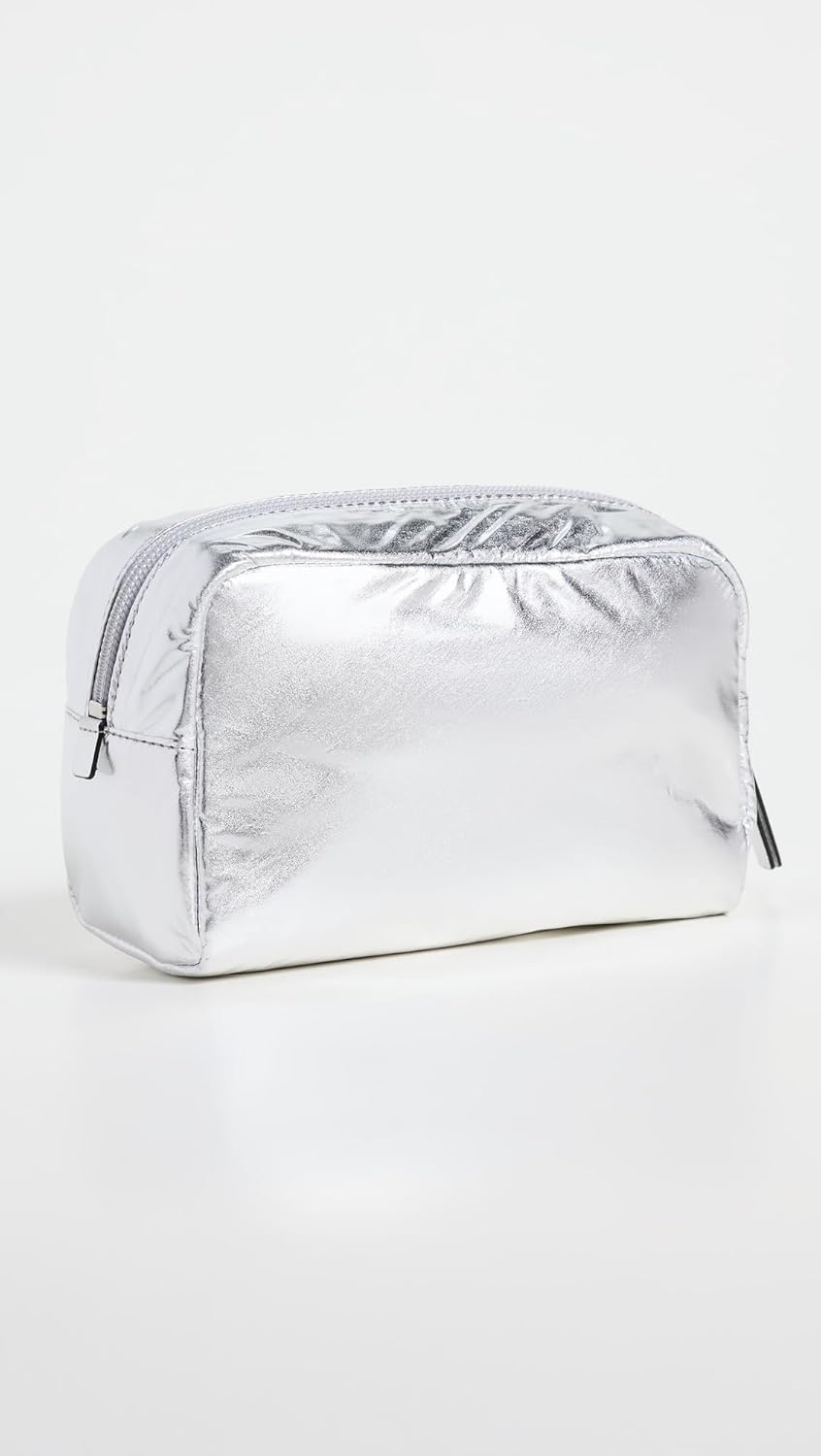Tory Burch Virginia Cosmetic Case - Silver - Image 3