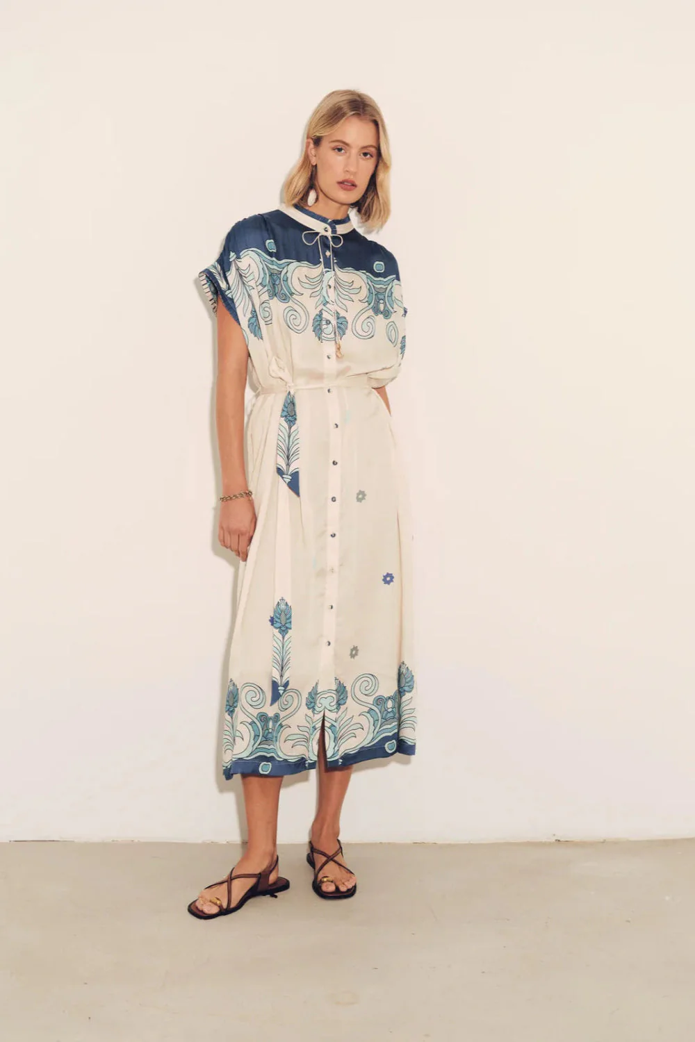 Carolina K Valerie Kaftan - Tiles Cream
