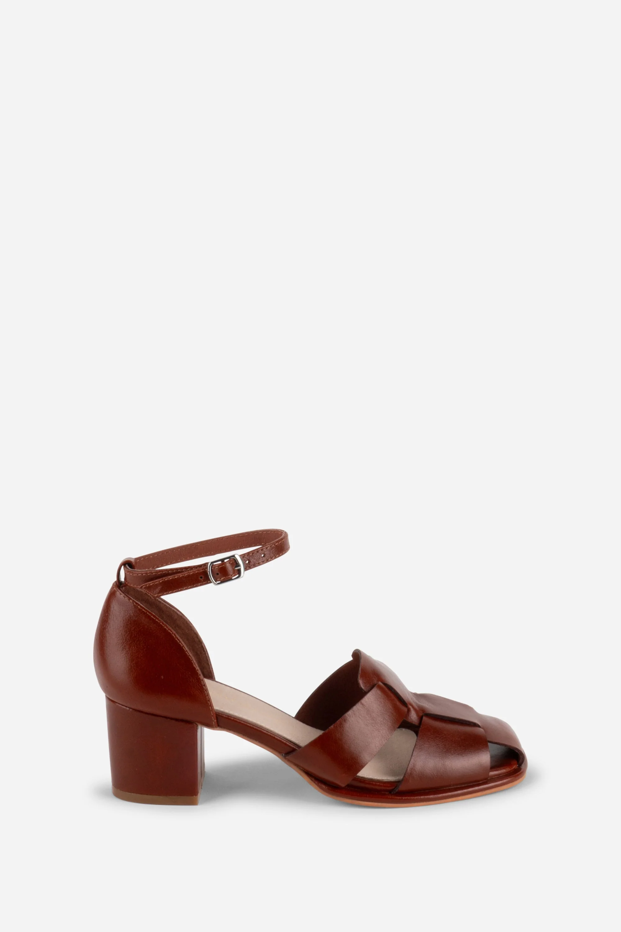 "INTENTIONALLY __________." April Oiled Leather Fisherman Sandal - Cognac - Image 6