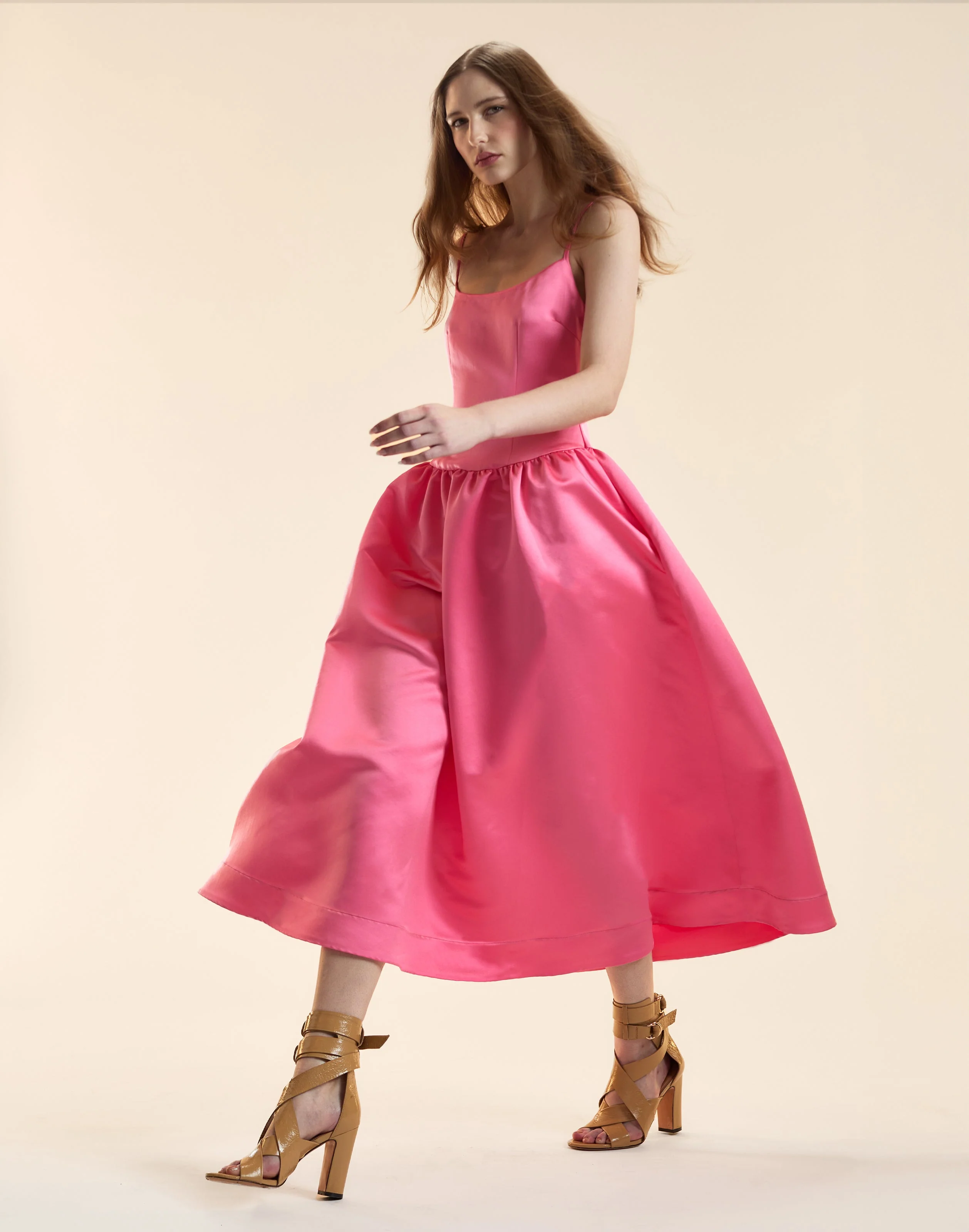 Cynthia Rowley Genevive Satin Midi Dress - Pink - Image 4