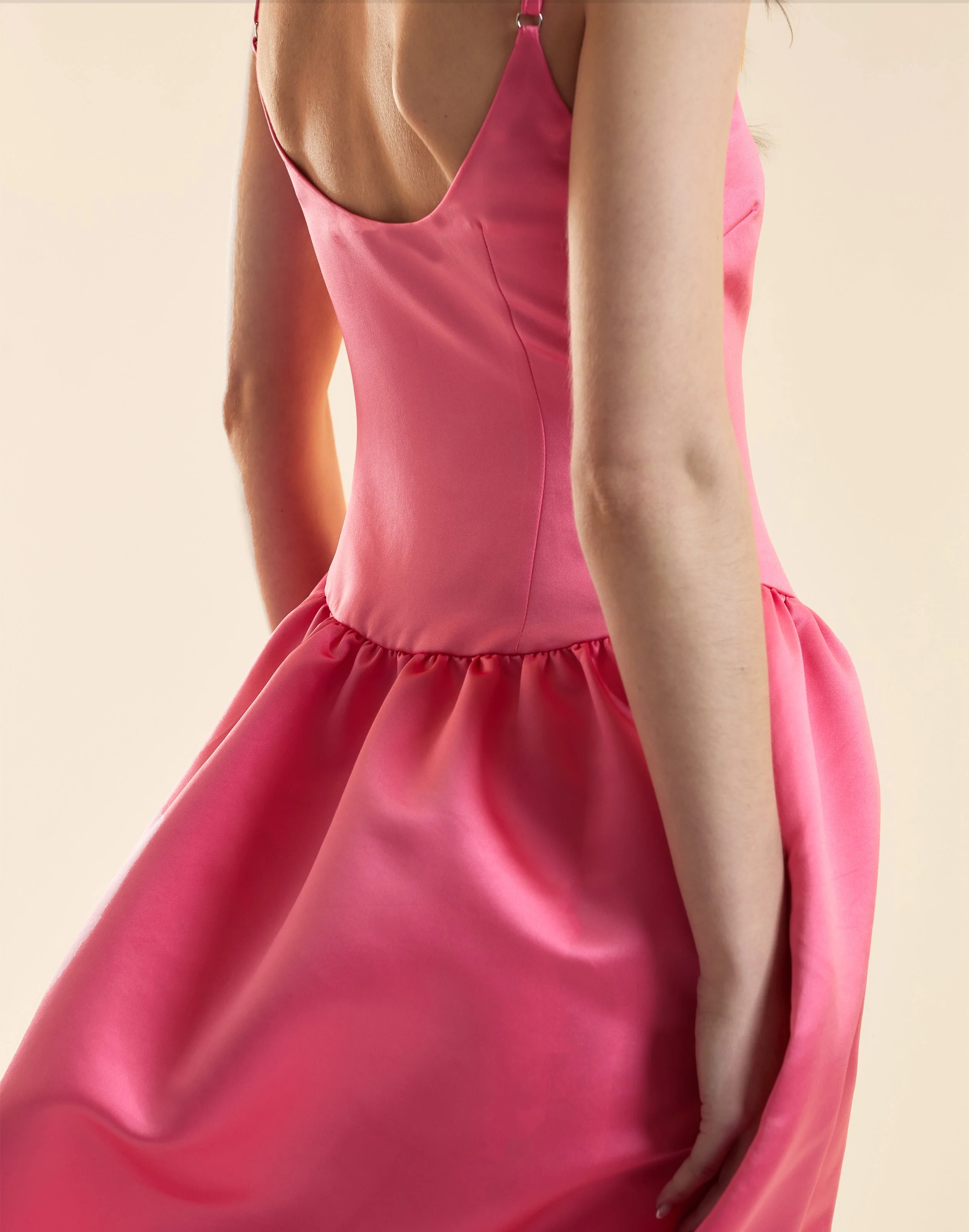 Cynthia Rowley Genevive Satin Midi Dress - Pink - Image 5