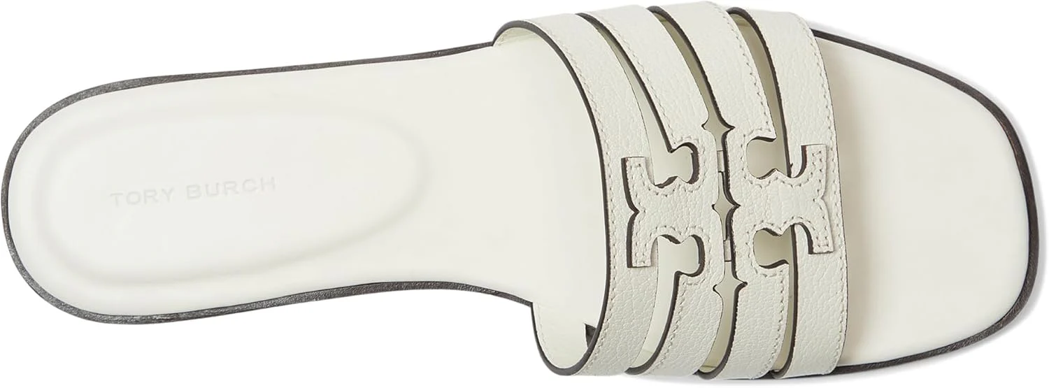 Tory Burch Ines Tumbled Leather Cage Slide - Blanc - Image 2