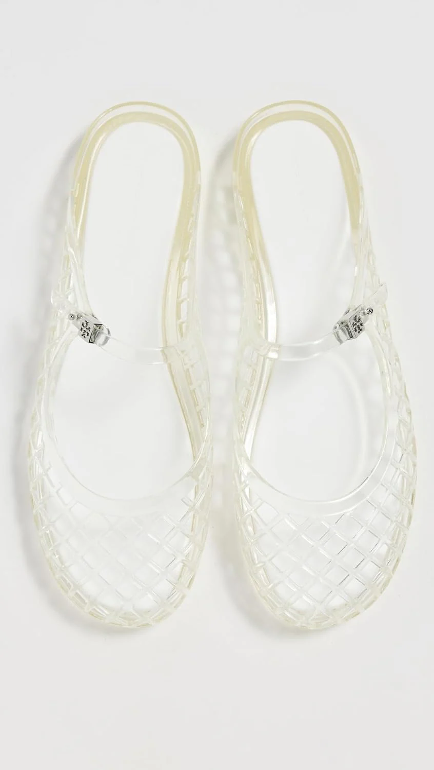Tory Burch Mellow Mary Jane Jelly - Clear/Silver - Image 2