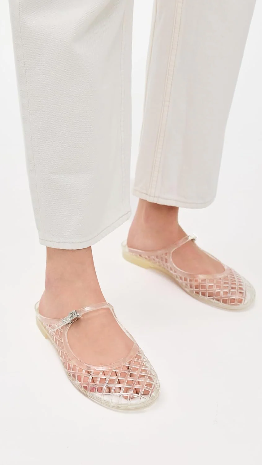 Tory Burch Mellow Mary Jane Jelly - Clear/Silver - Image 3