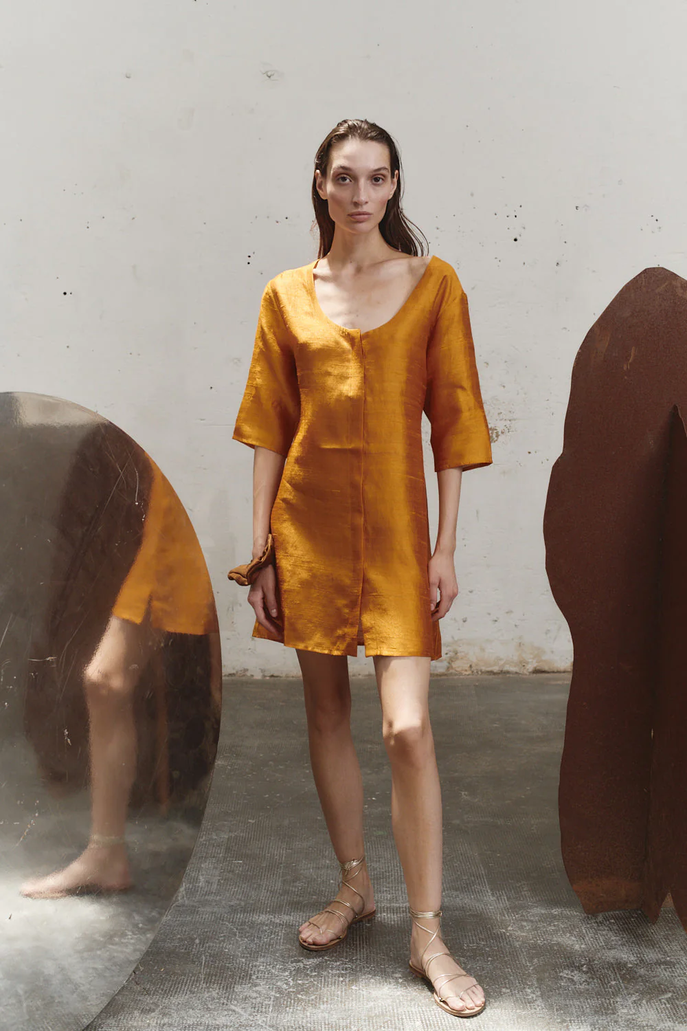 Datura Amber Dupion Payesa Mini Dress - Image 2