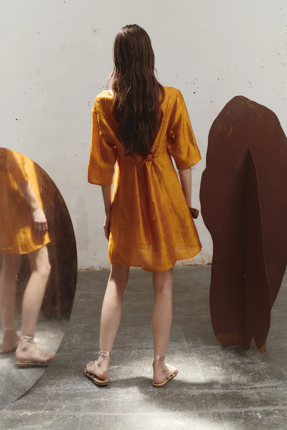 Datura Amber Dupion Payesa Mini Dress - Image 4