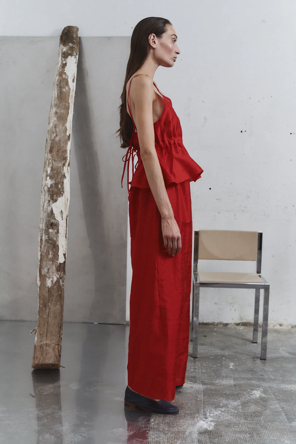 Datura Carmine Dupion Judo Pants - Image 3