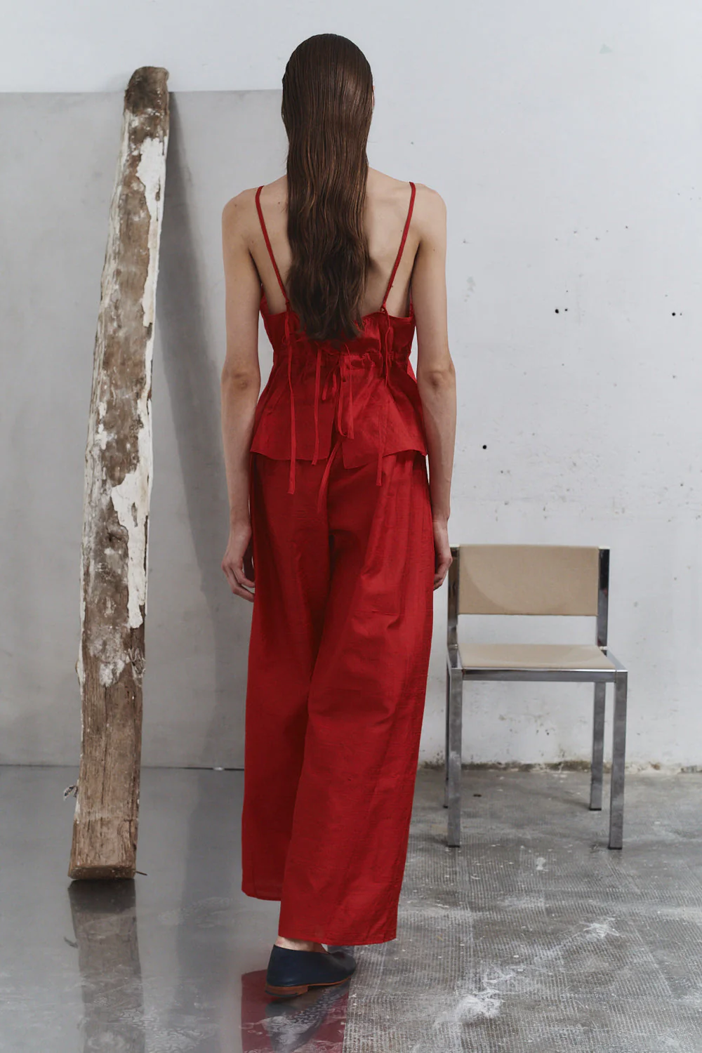 Datura Carmine Dupion Judo Pants - Image 4