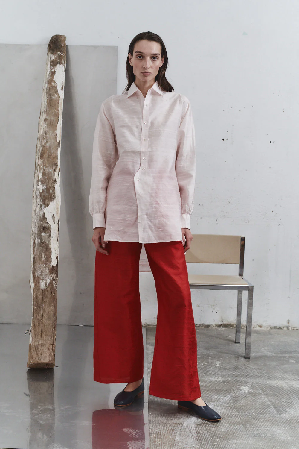 Datura Carmine Dupion Judo Pants - Image 6