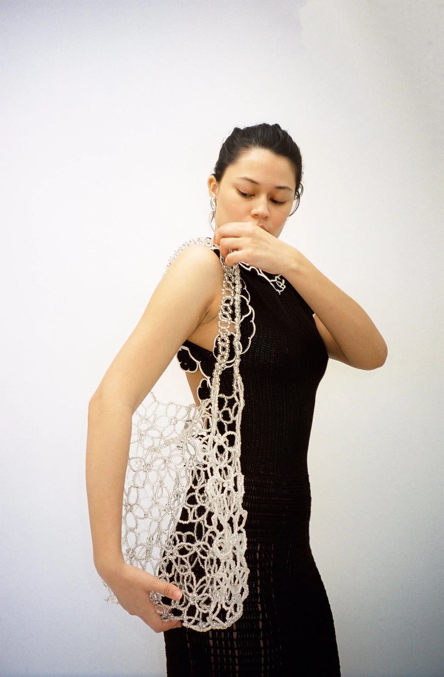 Mozhdeh Matin Flower Beaded Bag - Image 2