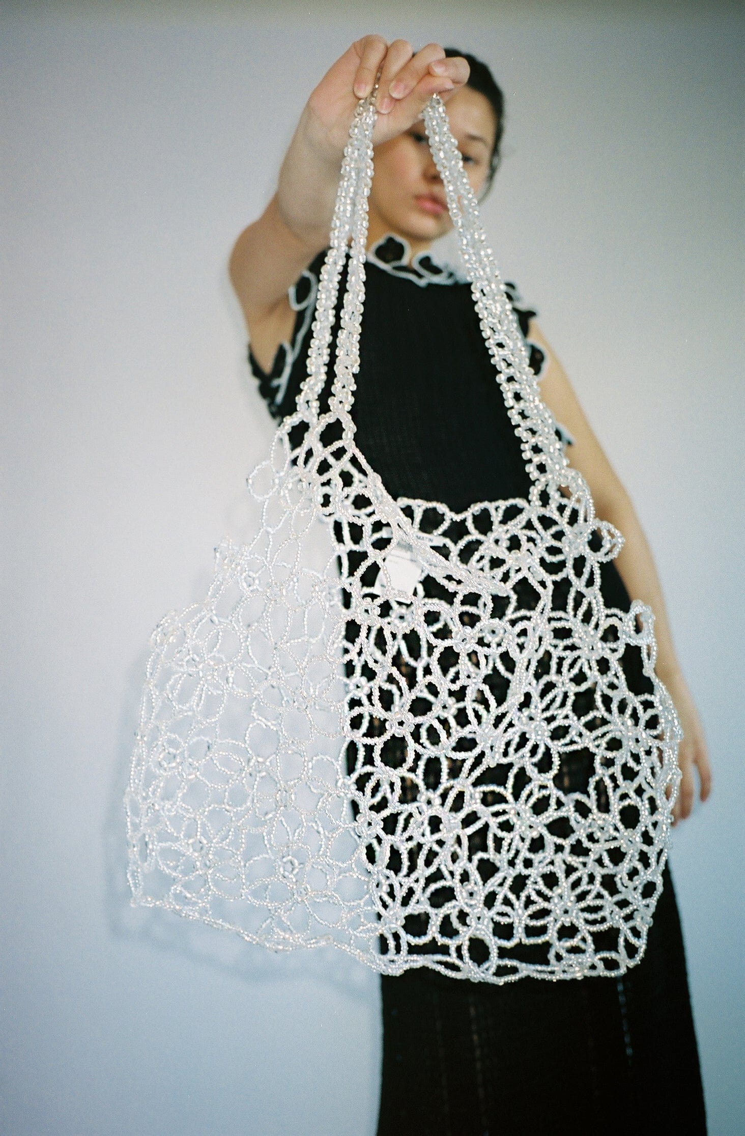 Mozhdeh Matin Flower Beaded Bag - Image 4
