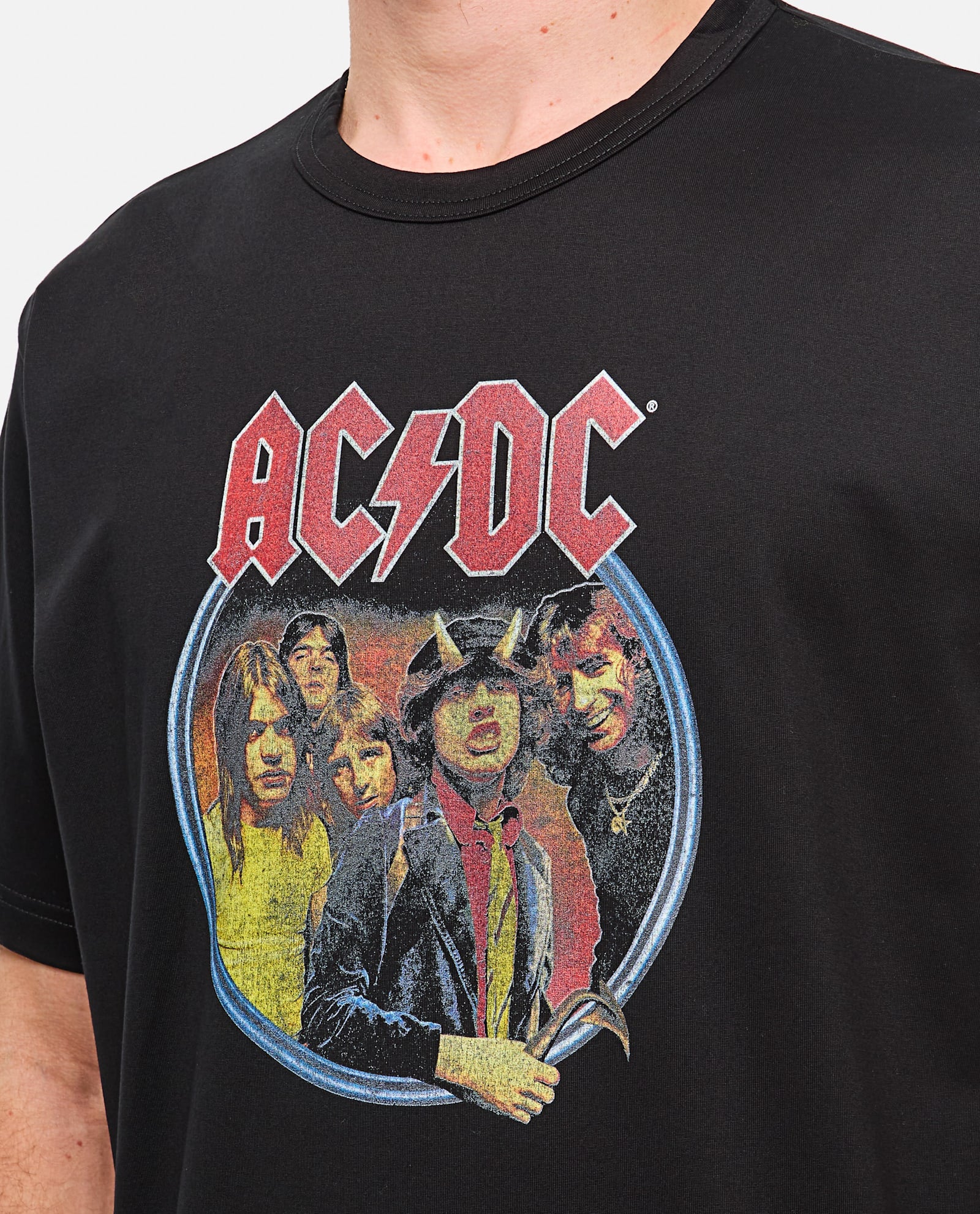 JUNYA WATANABE Ac/dc Printed T-shirt - Black - Image 4