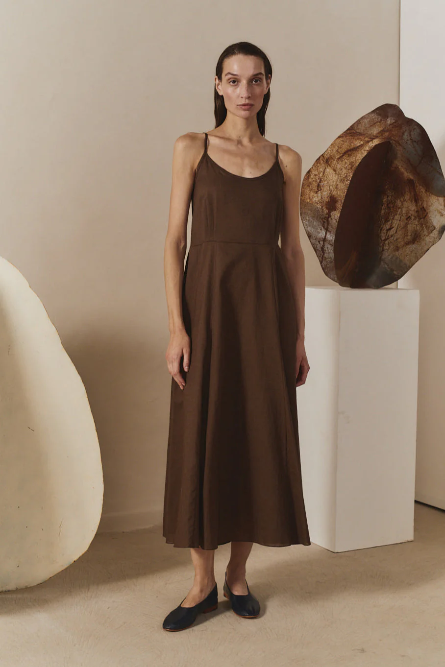 Datura Godet Slip Dress - Image 3
