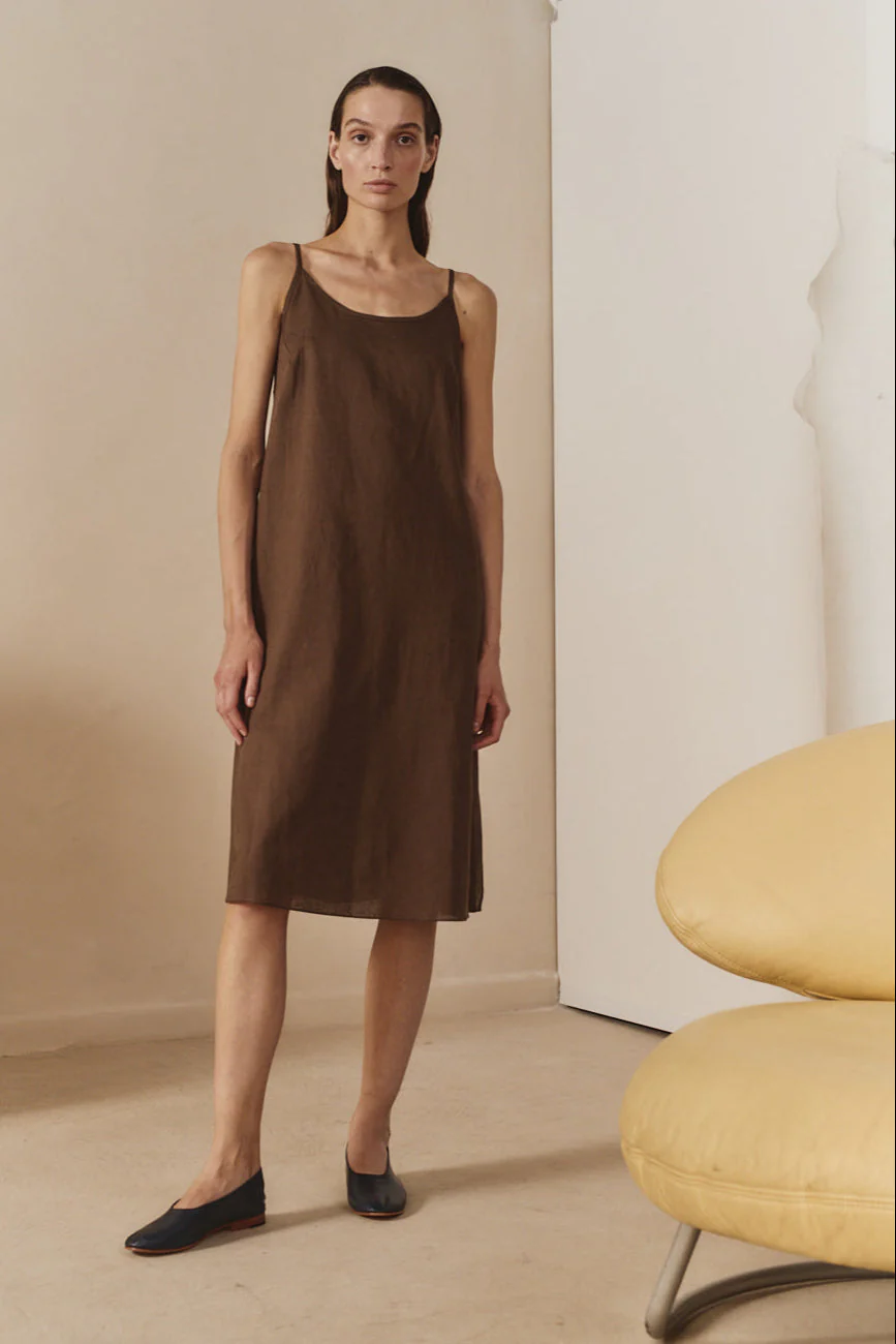 Datura Linen Midi Slip Dress