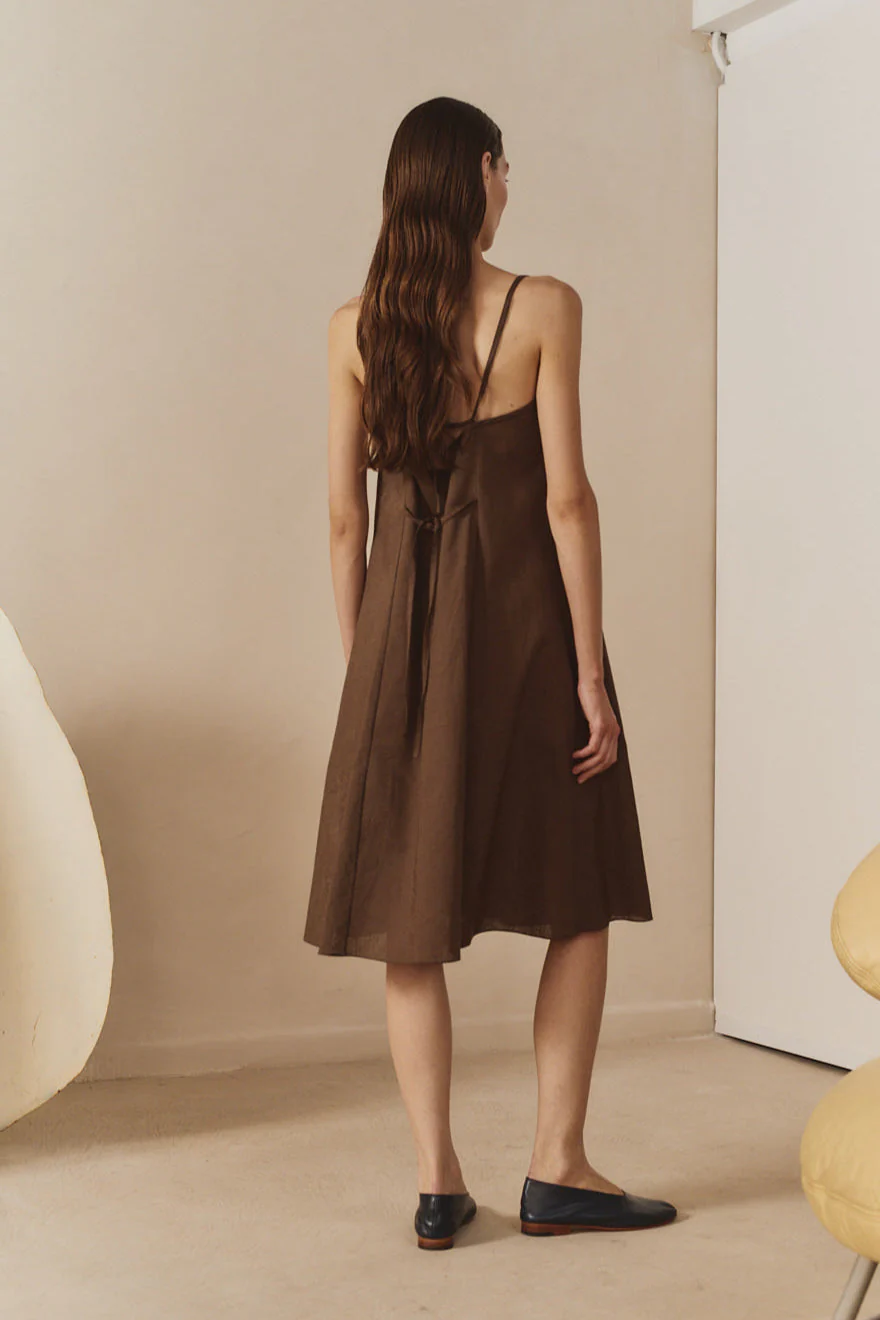 Datura Linen Midi Slip Dress - Image 5