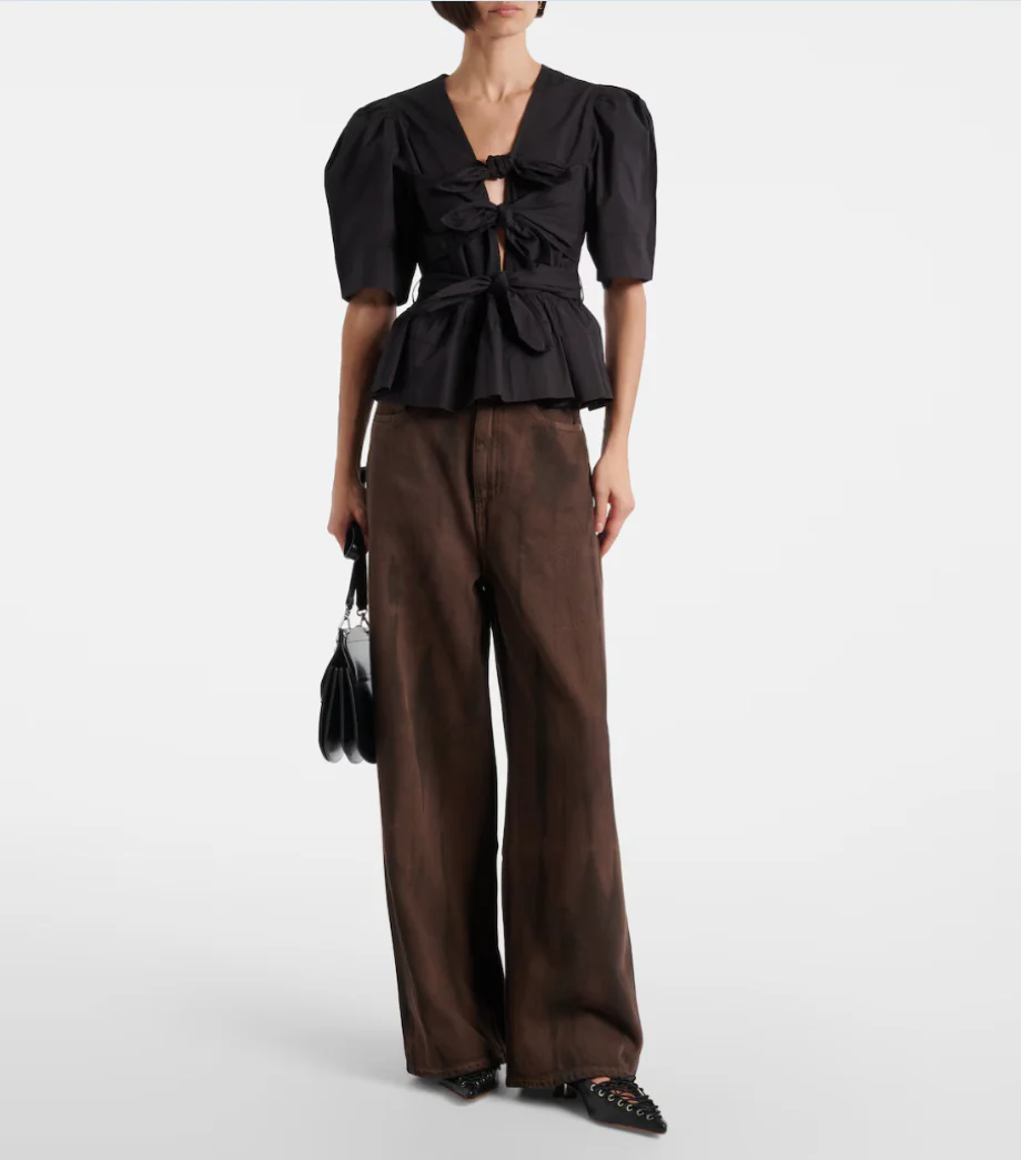 Ganni Overdyed Heavy Denim Baggy Jeans