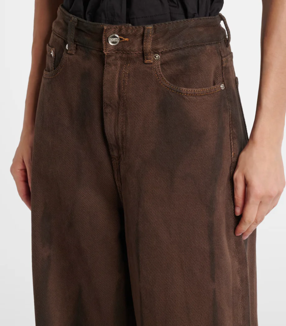 Ganni Overdyed Heavy Denim Baggy Jeans - Image 4
