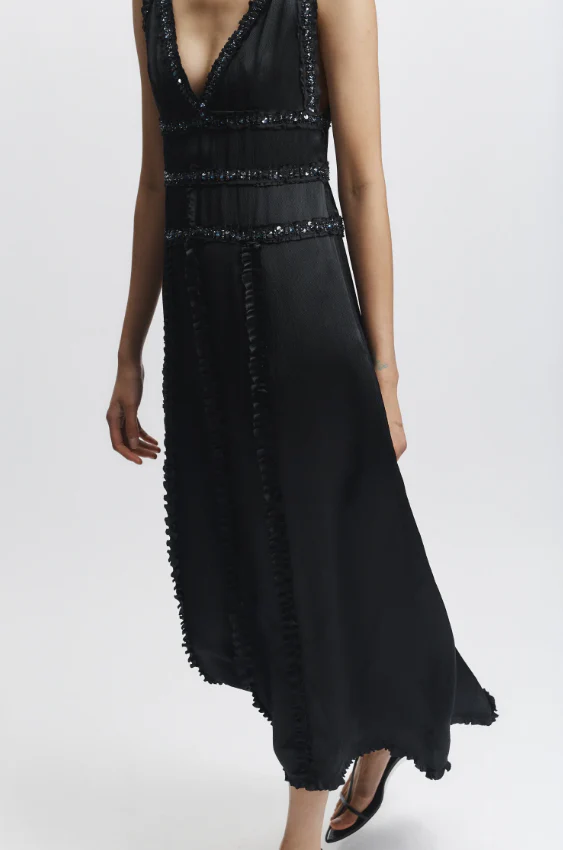 Saint Art Nola Embellished Silk Dress - Image 3