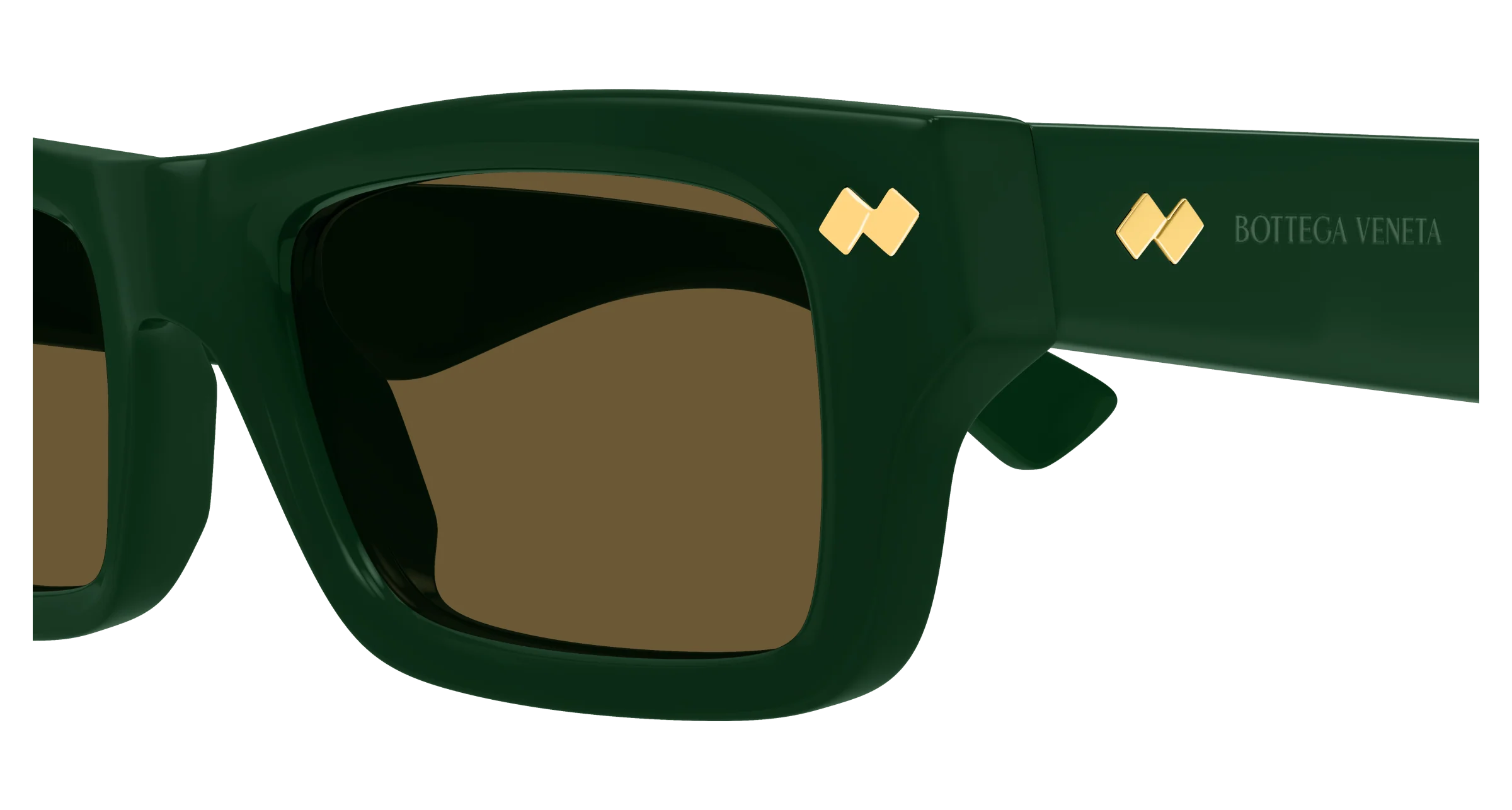 BOTTEGA VENETA Dizzy Square Sunglasses - Green - Image 3