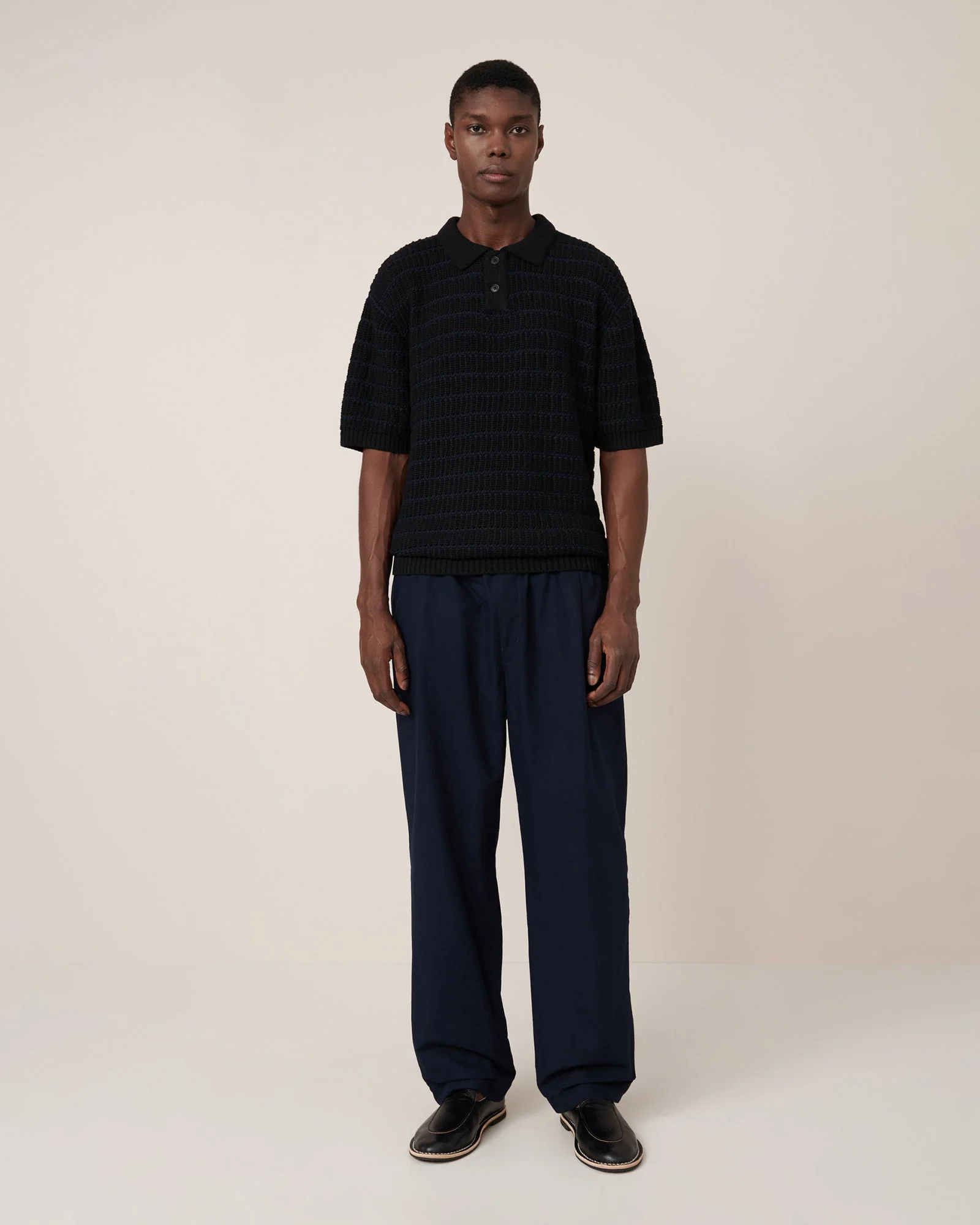 Kowtow Midnight Polo - Black-Navy - Image 3