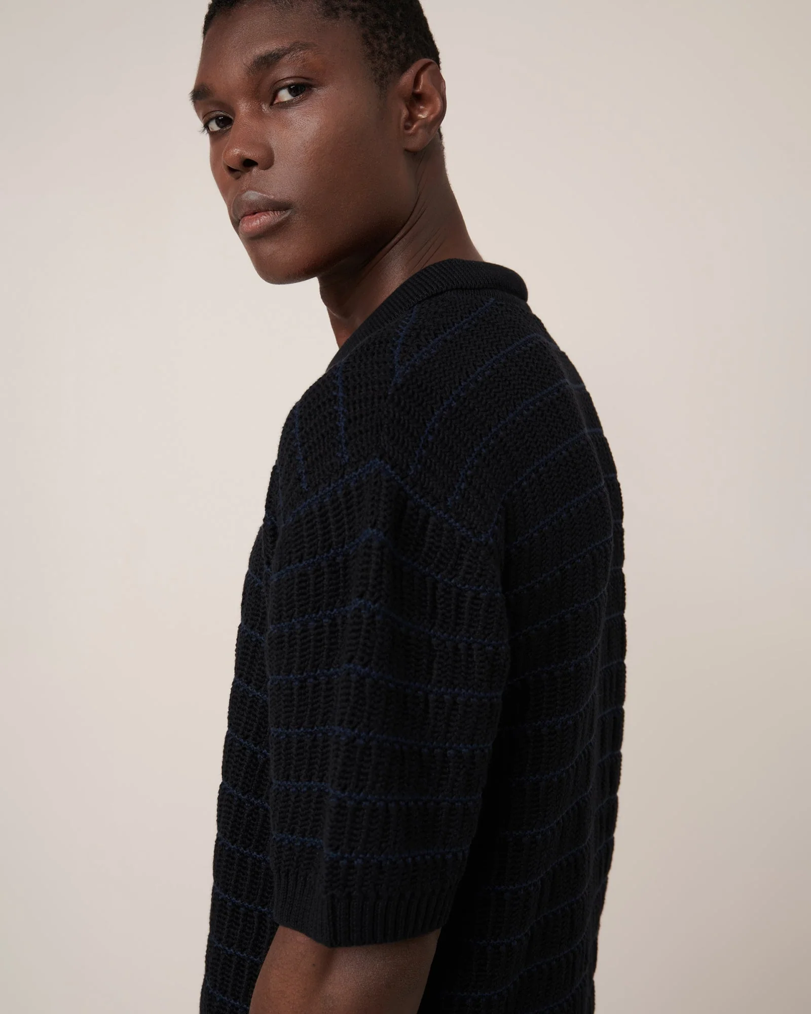 Kowtow Midnight Polo - Black-Navy - Image 5