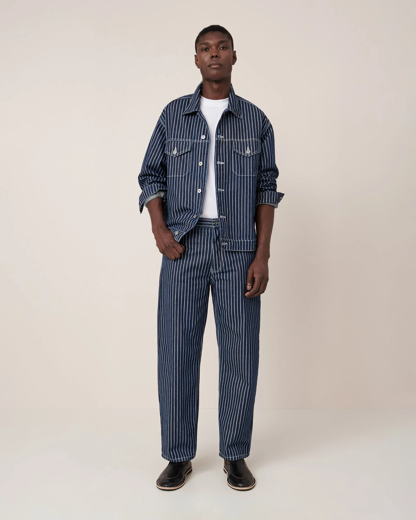Kowtow Riley Jacket - Chalk-Stripe