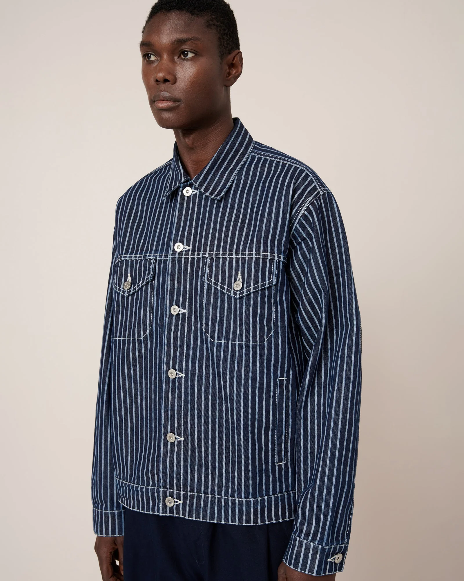 Kowtow Riley Jacket - Chalk-Stripe - Image 5