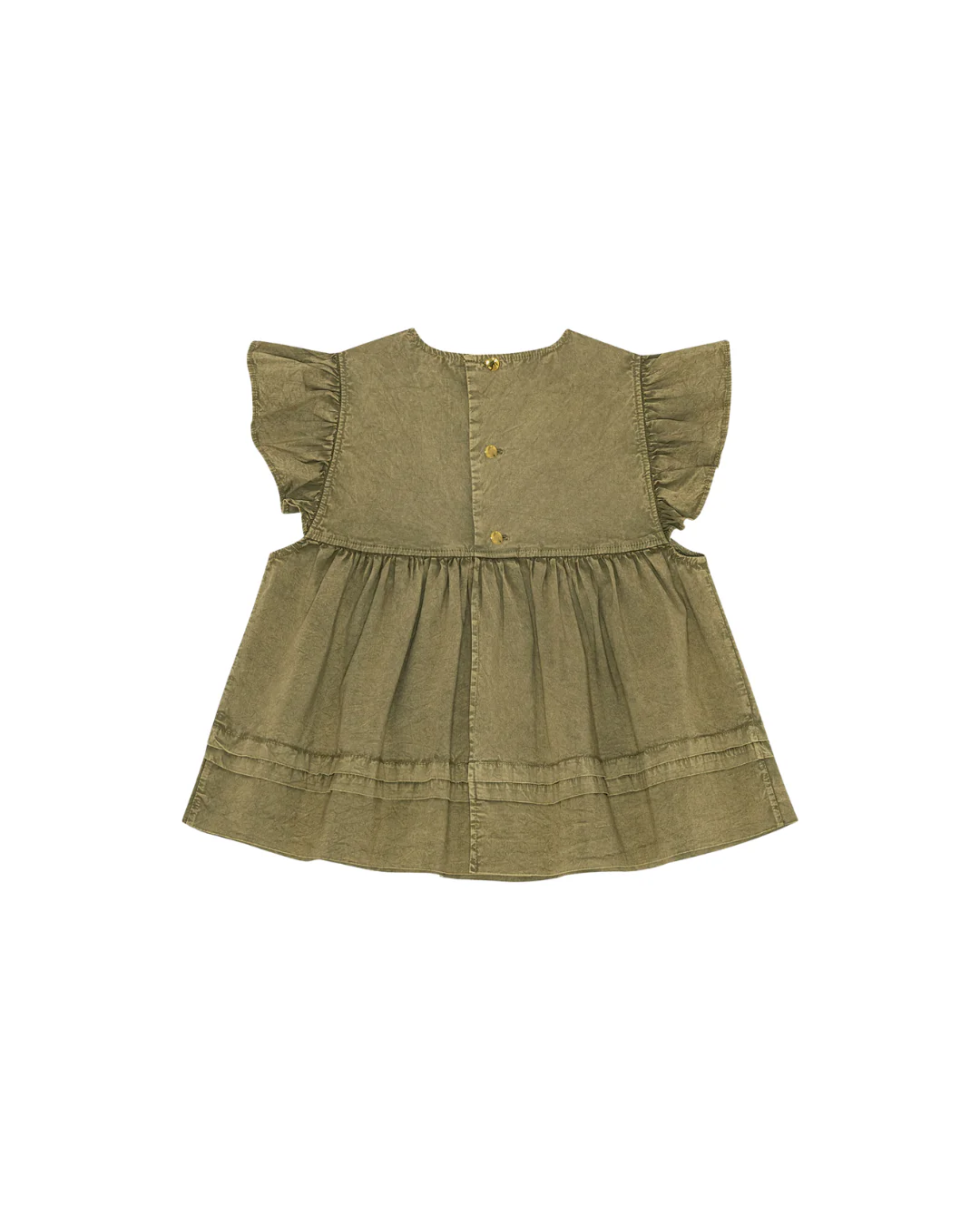 Ganni Washed Stretch Cotton Frill Sleeve Top - Boa - Image 6
