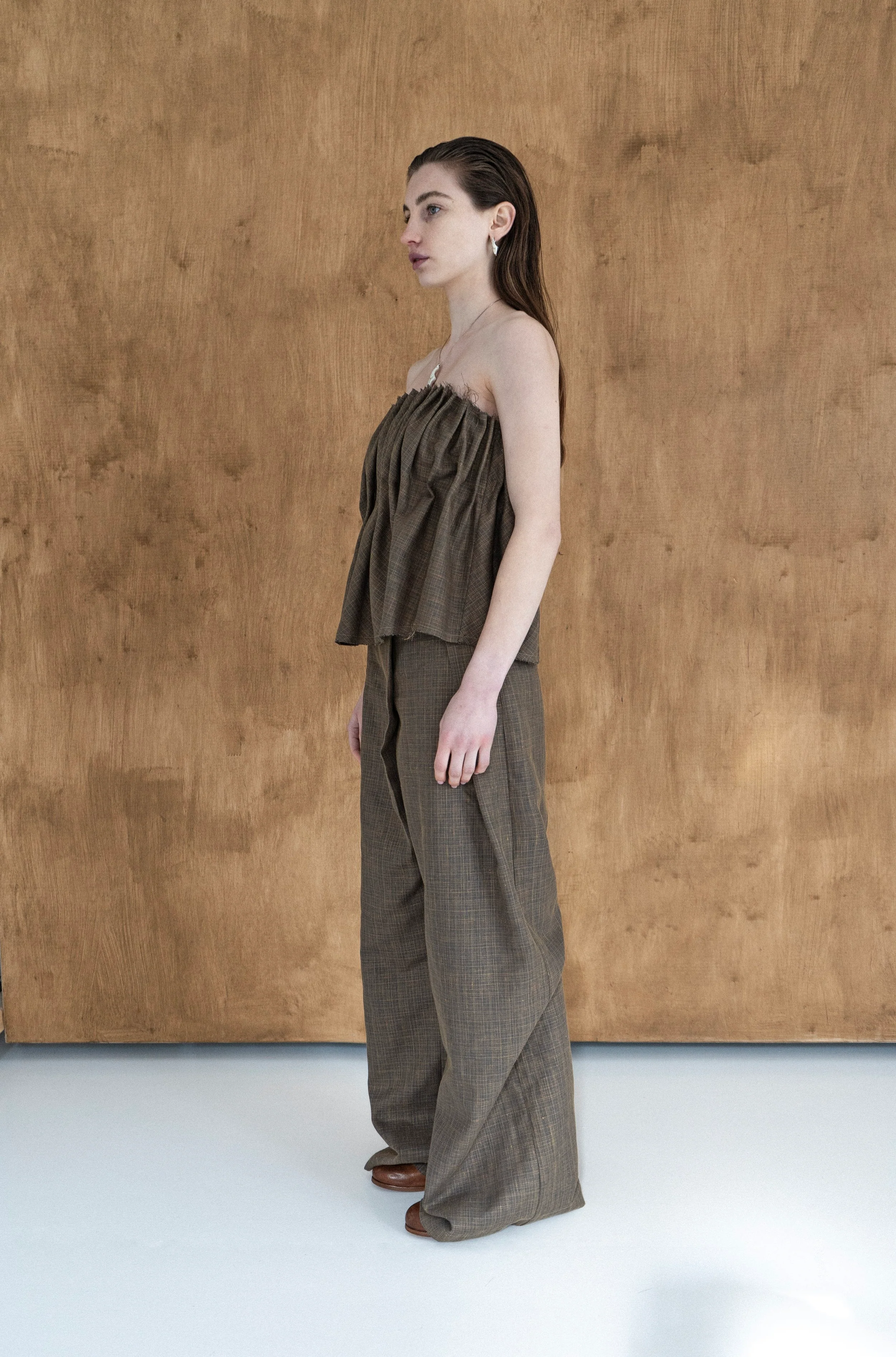 K M by L A N G E Raw Linen Top - Image 7